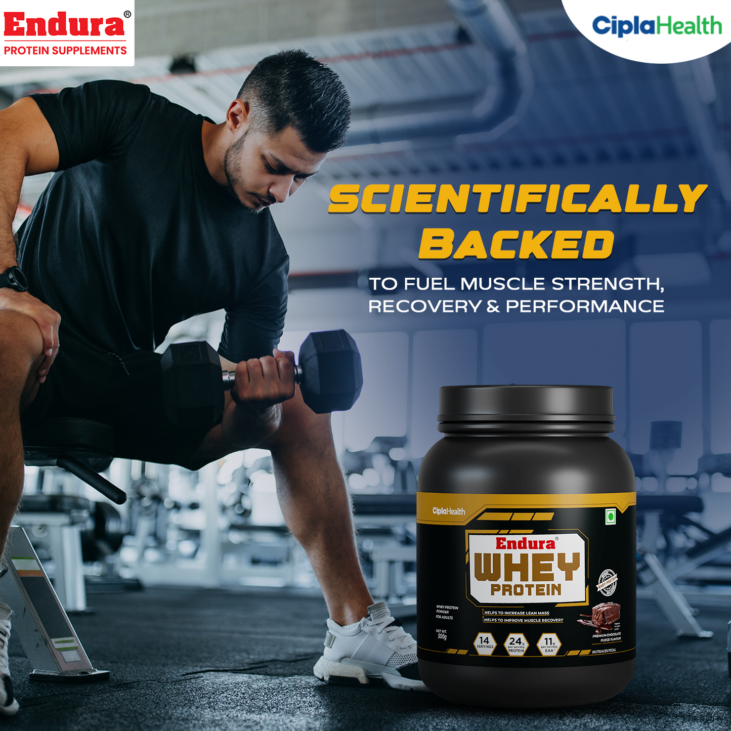 Endura Whey Protein 80% Choco Fudge 500g