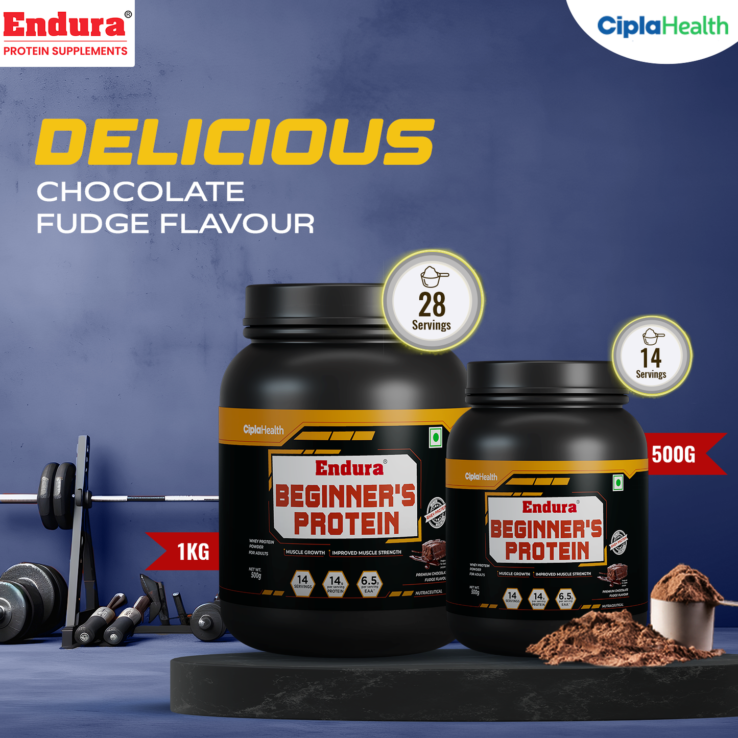 Endura Whey Protein 40% Choco Fudge 500g