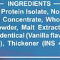 Endura Mass Vanilla 500g ingredients