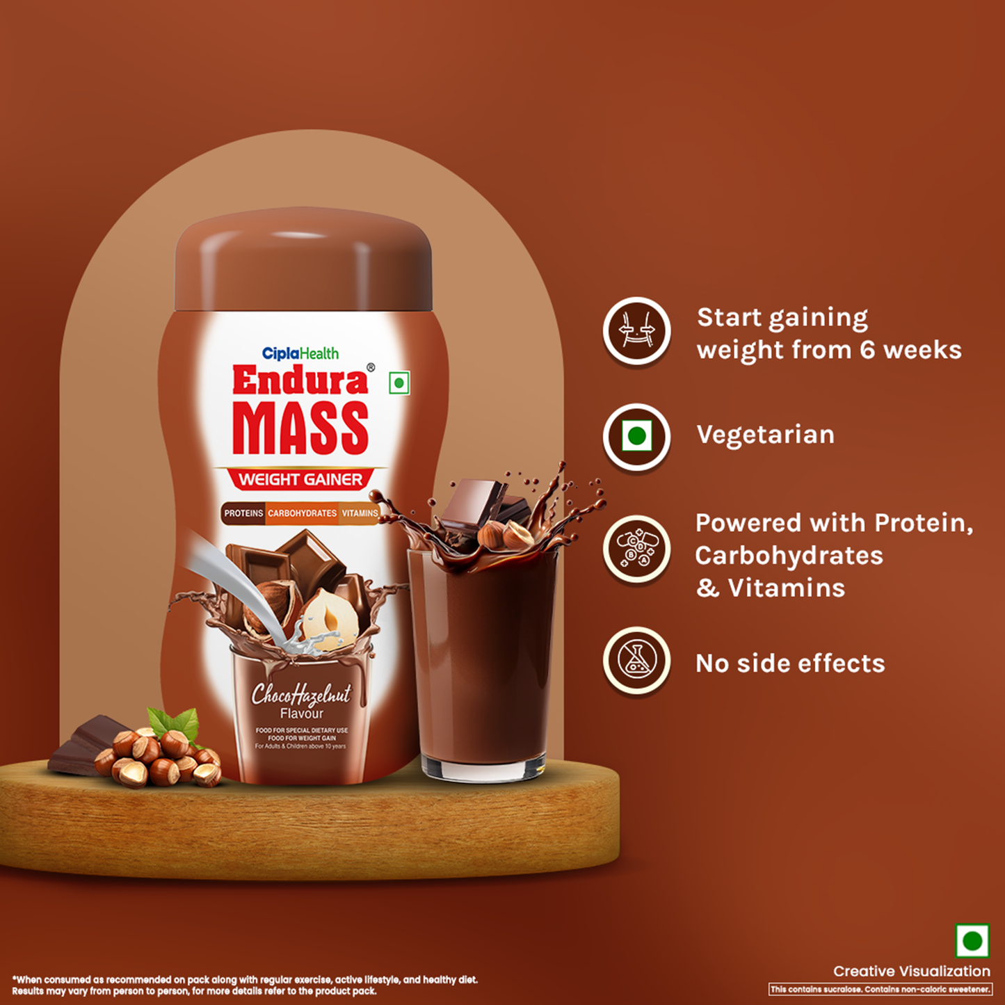 Endura Mass Weight Choco Hazelnut Flavour 550 g