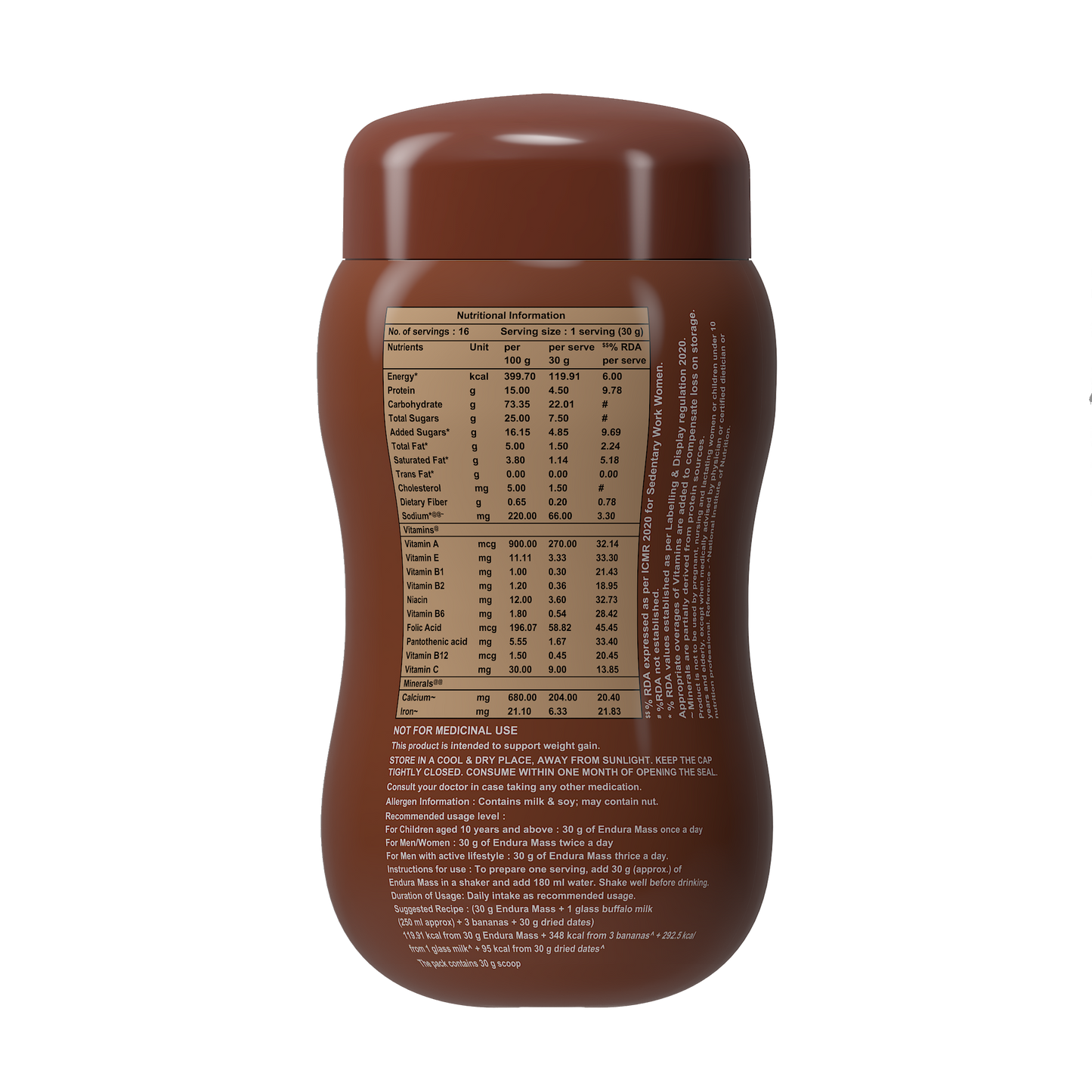 Endura Mass Chocolate - 500g