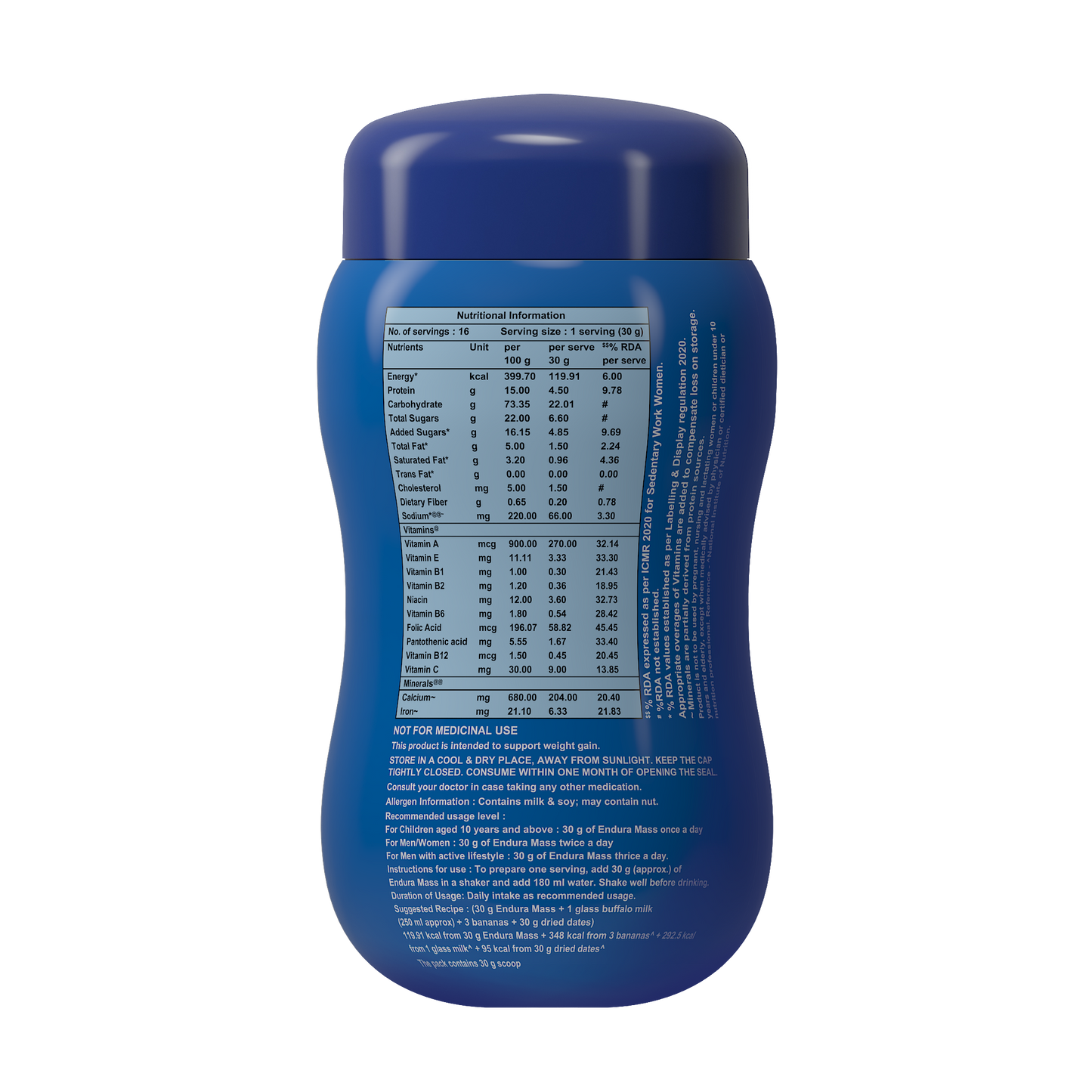 Endura Mass Vanilla - 500g