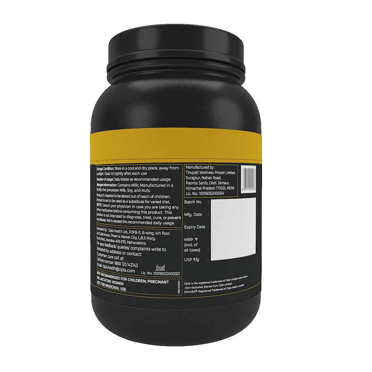 Endura Whey Protein 80% RAW Whey 500 gms