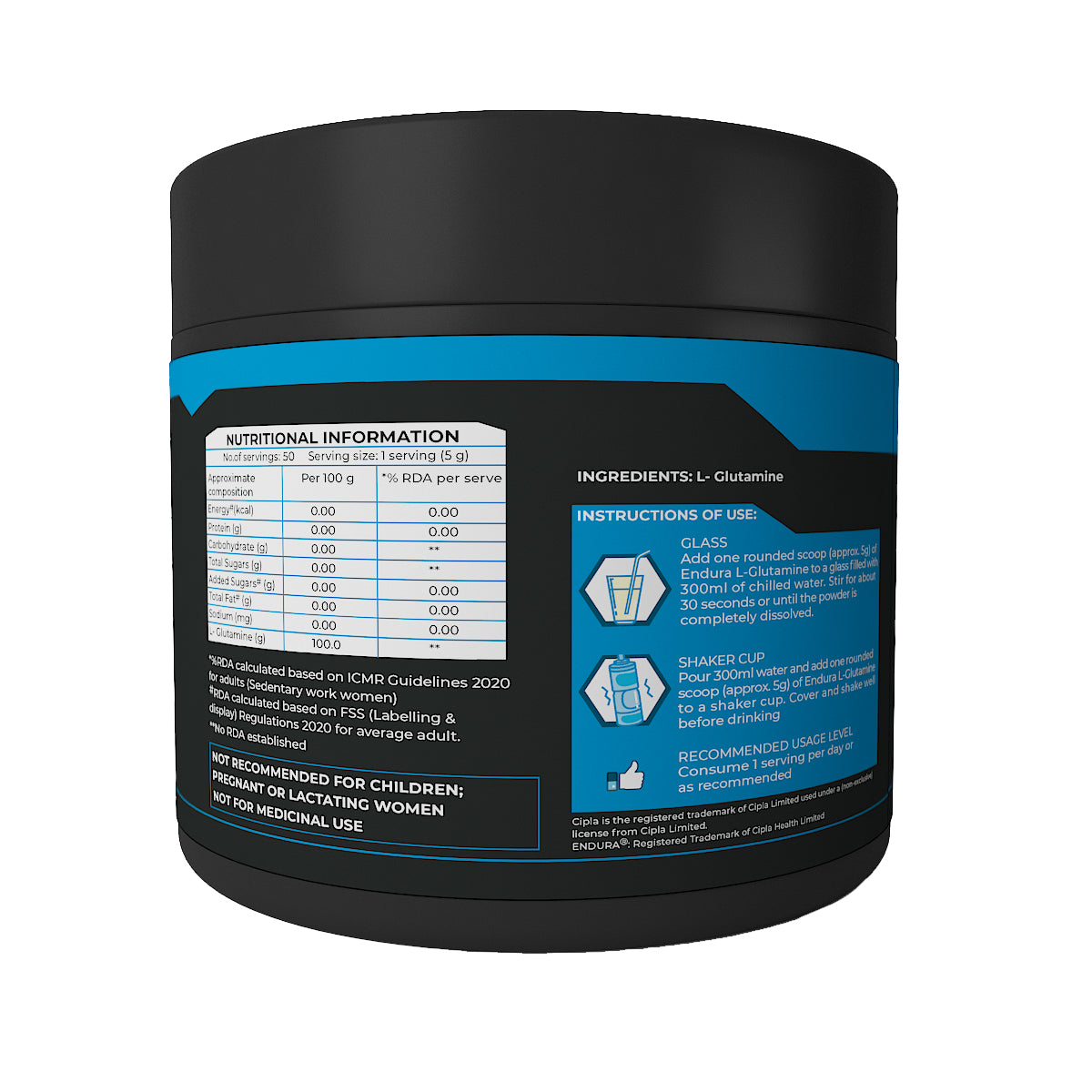 Endura L-Glutamine 250g