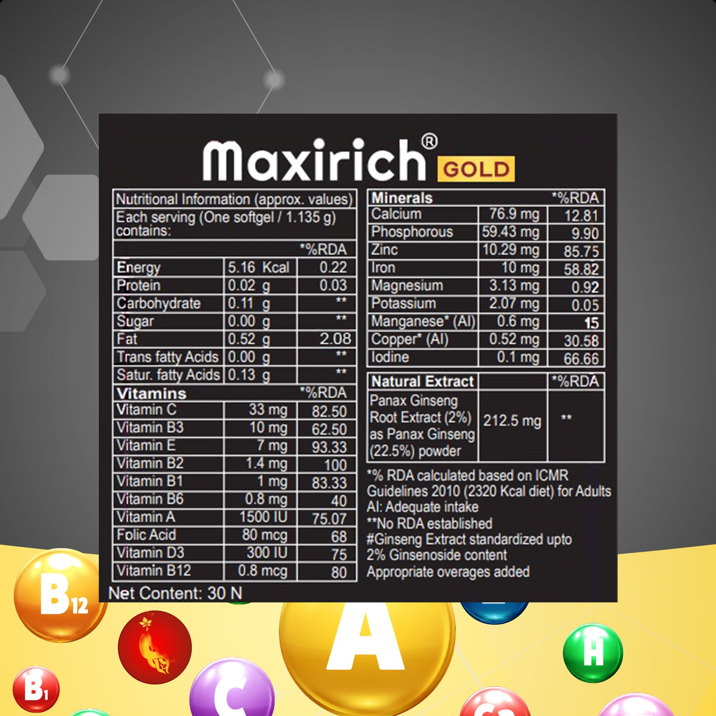 Maxirich Gold Multivitamin Capsules