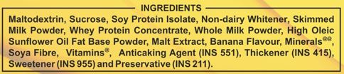  Endura Mass Banana 500g ingredients