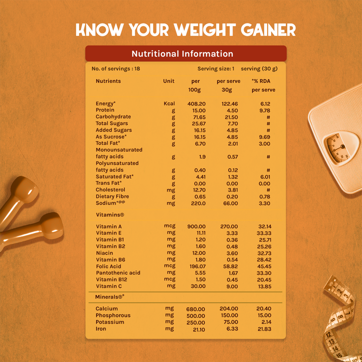 Endura Mass Weight Gainer Butterscotch Flavour 550 g