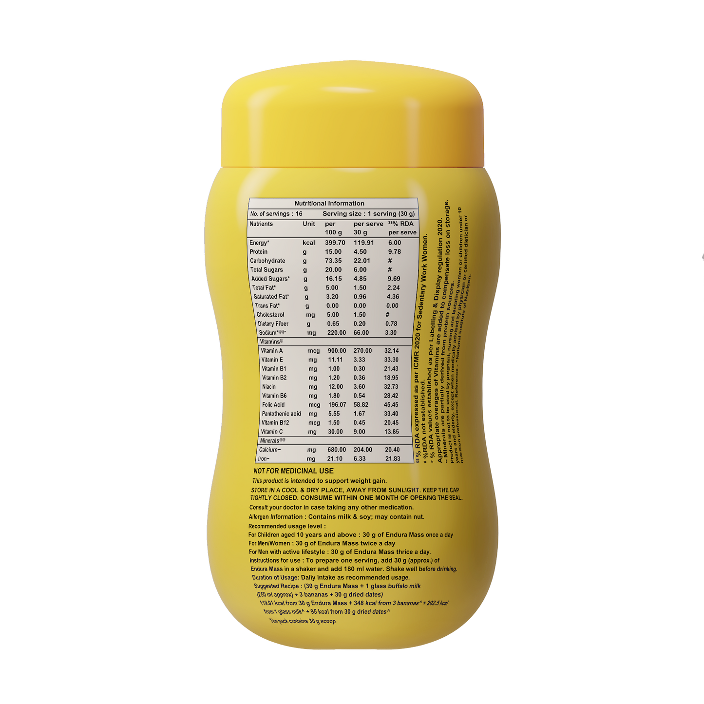 Endura Mass Banana - 500g