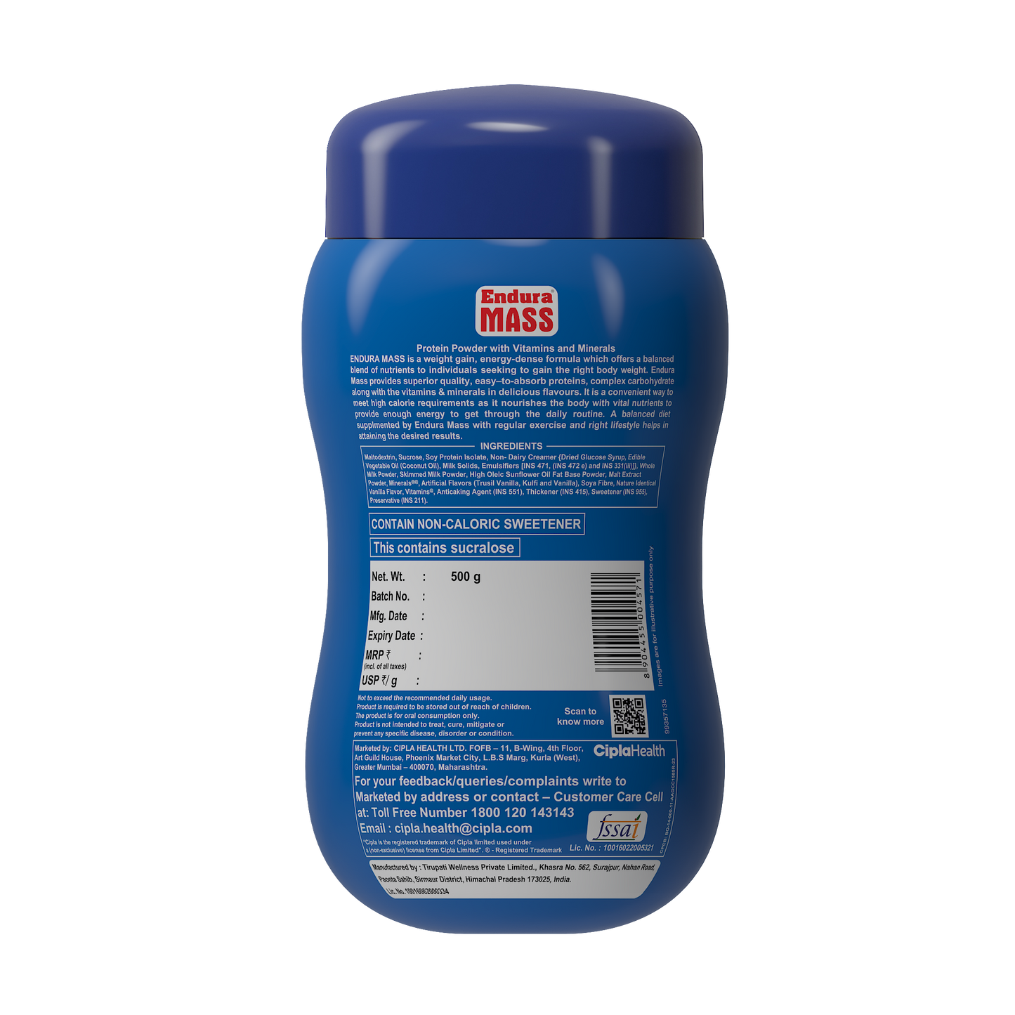 Endura Mass Vanilla - 500g