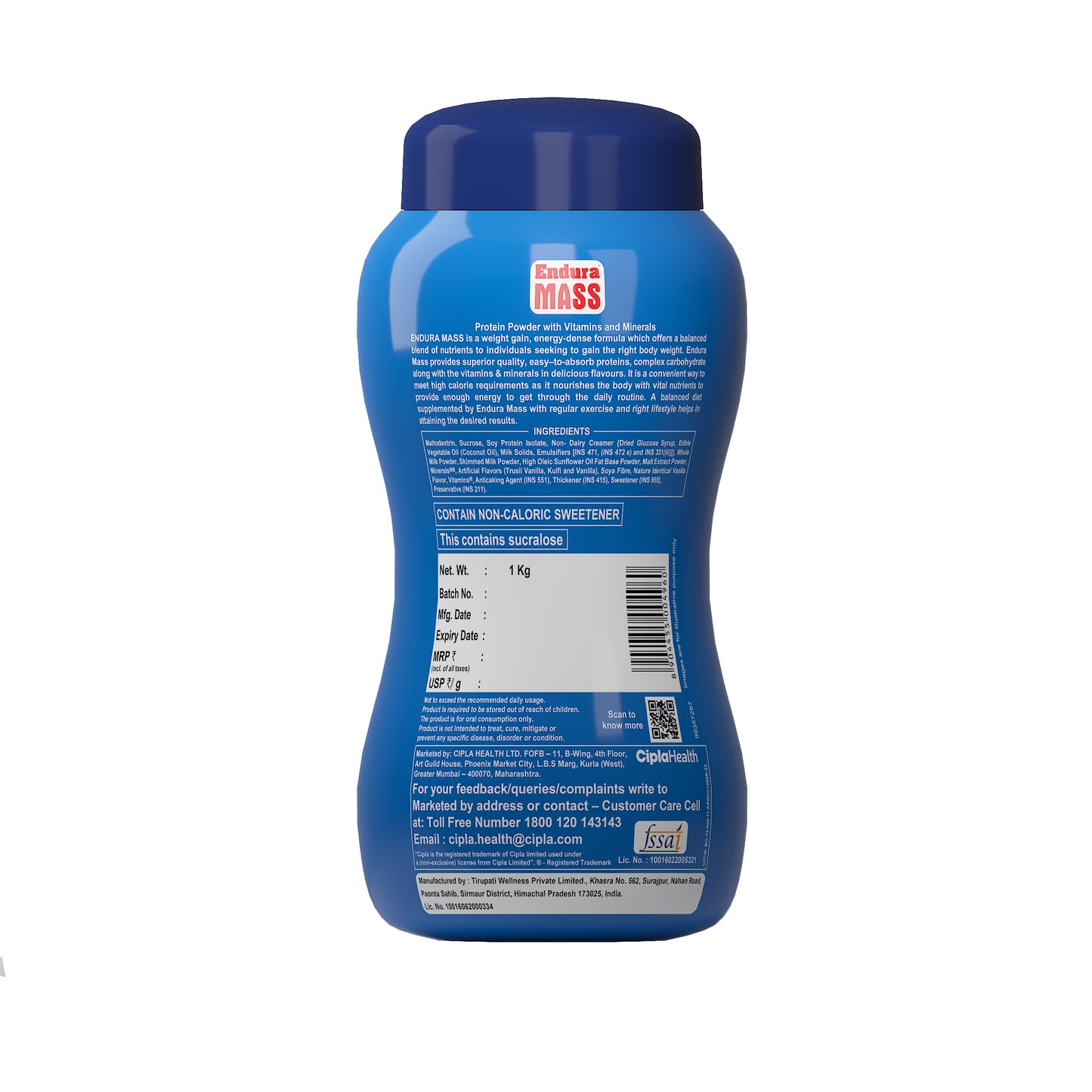 Endura Mass Vanilla - 1kg