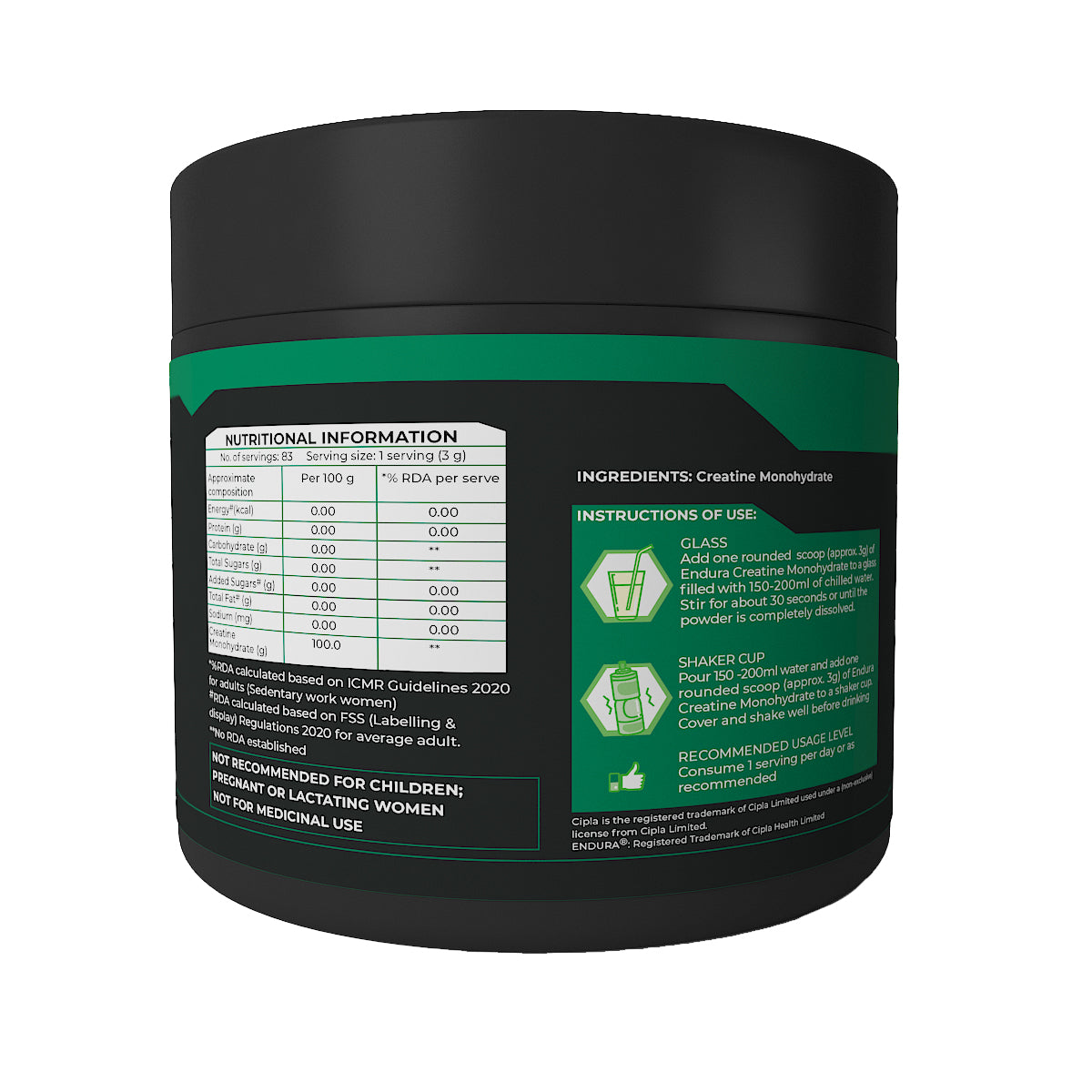 Endura Creatine Monohydrate 250g