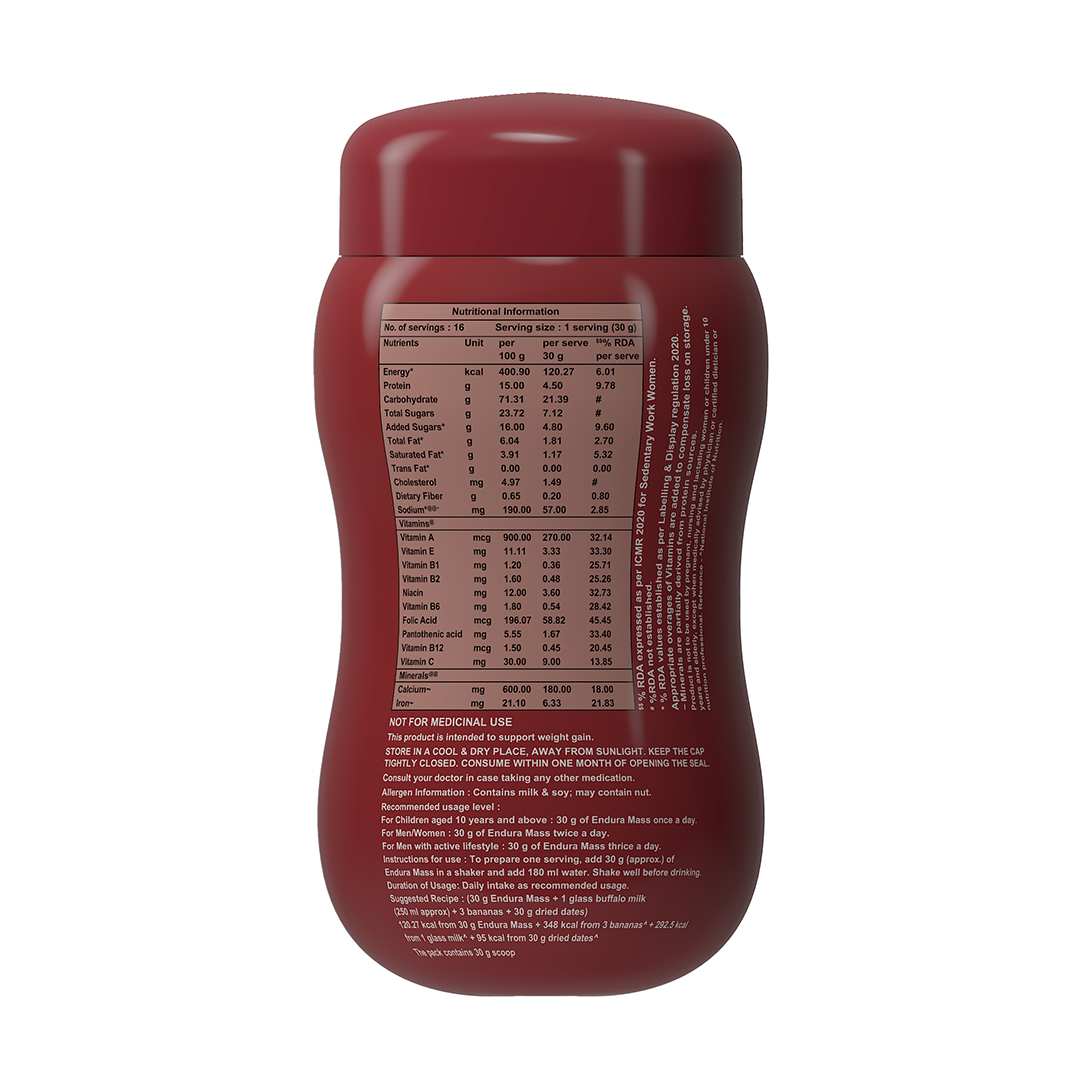Endura Mass Weight Gainer Dutch Chocolate Flavour 500 g